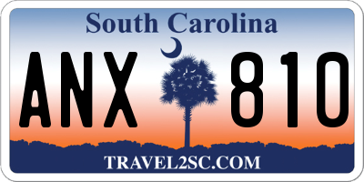 SC license plate ANX810