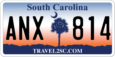 SC license plate ANX814