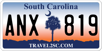 SC license plate ANX819