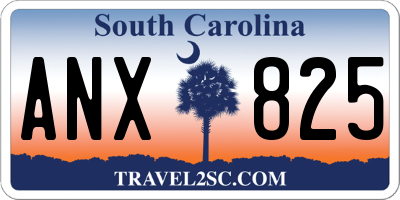 SC license plate ANX825