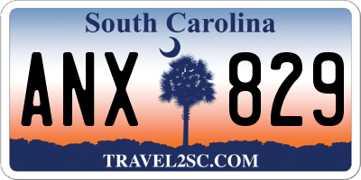 SC license plate ANX829