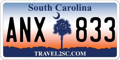 SC license plate ANX833