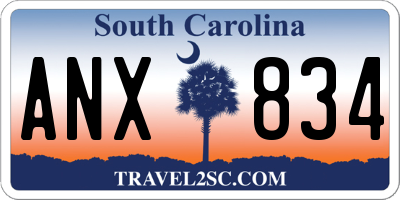SC license plate ANX834