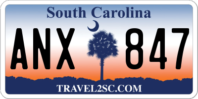 SC license plate ANX847