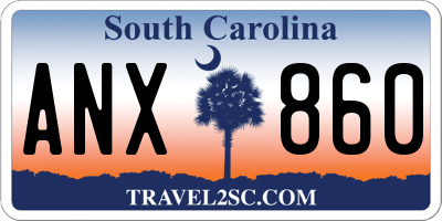 SC license plate ANX860