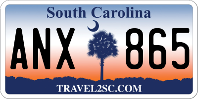 SC license plate ANX865