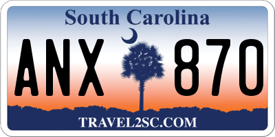 SC license plate ANX870