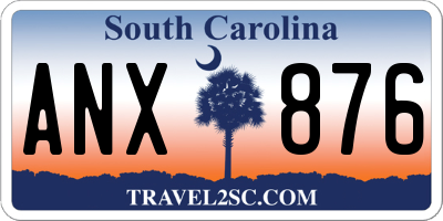 SC license plate ANX876