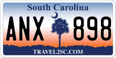 SC license plate ANX898