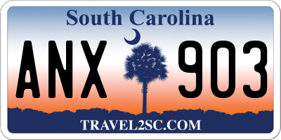 SC license plate ANX903