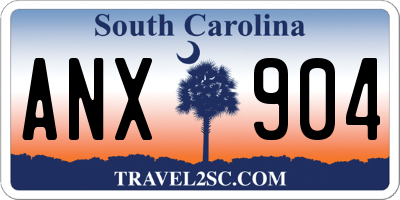 SC license plate ANX904