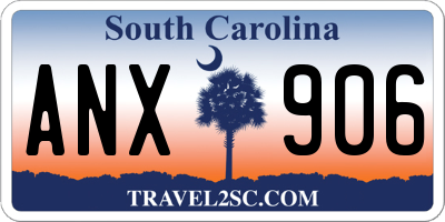 SC license plate ANX906
