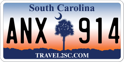 SC license plate ANX914