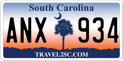 SC license plate ANX934