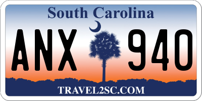 SC license plate ANX940
