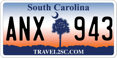 SC license plate ANX943