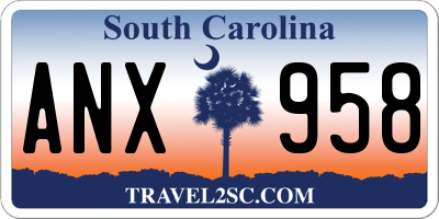 SC license plate ANX958