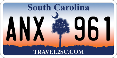 SC license plate ANX961