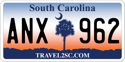 SC license plate ANX962