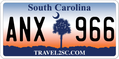 SC license plate ANX966