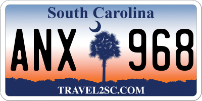SC license plate ANX968