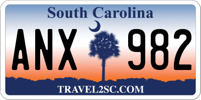 SC license plate ANX982