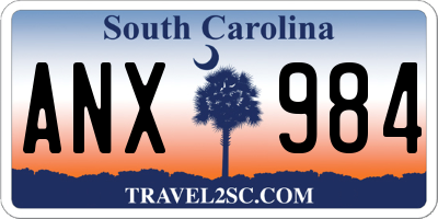 SC license plate ANX984