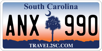 SC license plate ANX990