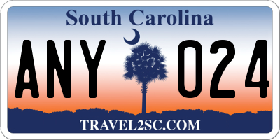SC license plate ANY024