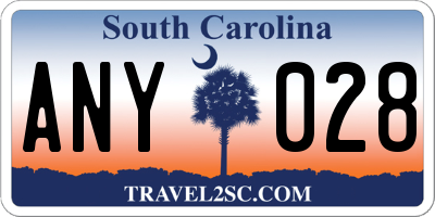 SC license plate ANY028