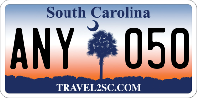 SC license plate ANY050
