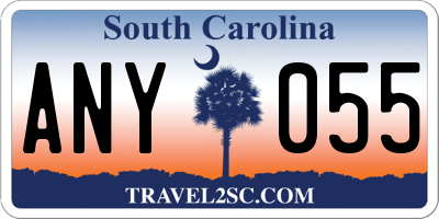 SC license plate ANY055