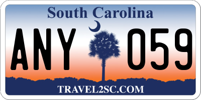 SC license plate ANY059