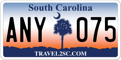 SC license plate ANY075