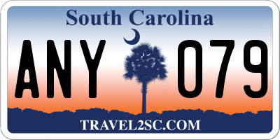 SC license plate ANY079