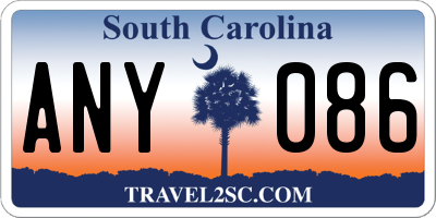 SC license plate ANY086