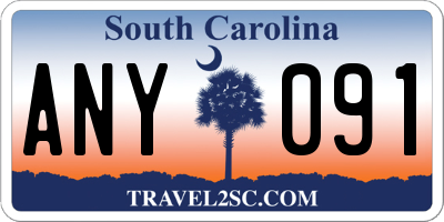 SC license plate ANY091