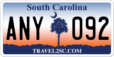 SC license plate ANY092