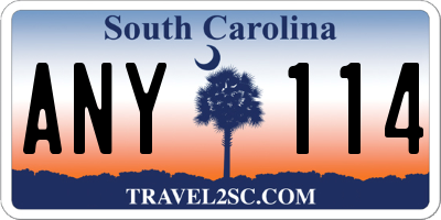 SC license plate ANY114