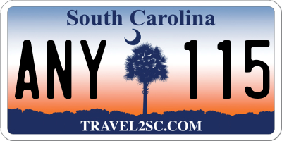 SC license plate ANY115