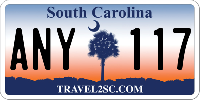 SC license plate ANY117