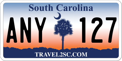 SC license plate ANY127