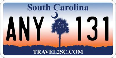 SC license plate ANY131