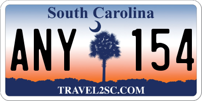 SC license plate ANY154