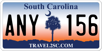 SC license plate ANY156