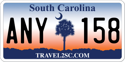 SC license plate ANY158