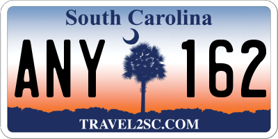 SC license plate ANY162