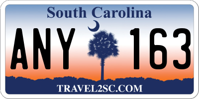 SC license plate ANY163