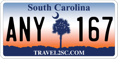 SC license plate ANY167