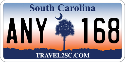 SC license plate ANY168